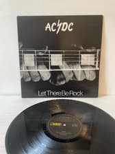 Tumnagel för auktion "AC/DC - Let There be Rock G/F RARE! Australien press -82! Fint Ex!"