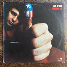 Tumnagel för auktion "DON MCLEAN - American Pie 1971. Folkrock. Pop. Prog-rock LP"