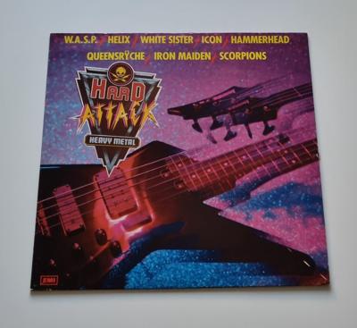 Tumnagel för auktion "V/A (Hol) Hard Attack Heavy Metal LP 1985 Iron Maiden W.A.S.P. Hammerhead"