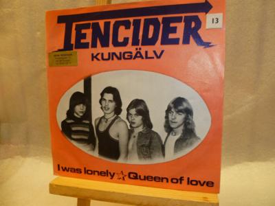 Tumnagel för auktion "TENCIDER , Singel , I WAS LONELY + QUEEN OF LOVE , Svensk Hårdrock från 1977"