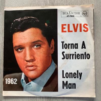Tumnagel för auktion "Elvis Presley - Torna A Surriento - YearCover Jahreszahl 1962 47-7850 GER"
