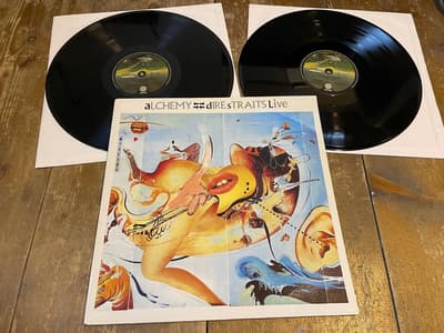 Tumnagel för auktion "Dire Straits - Alchemy (Dubbel live Vinyl LP, 1984)"