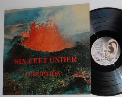 Tumnagel för auktion "Six Feet Under - Eruption - Svensk LP - Vinyl - Europa Film Records"