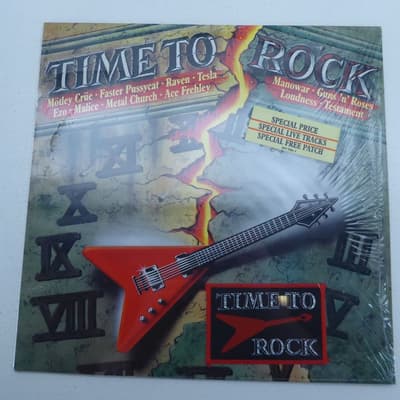 Tumnagel för auktion "LP-Skiva - Blandplatta med olika artister - Time To Rock - 1987 + Time to Rock"