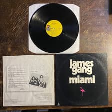 Tumnagel för auktion "JAMES GANG - Miami 1974. US Press! Originalinner! TOMMY BOLIN Prog-rock. LP"