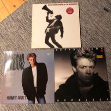 Tumnagel för auktion "3 st BRYAN ADAMS LP Waking Up the neighbours, Reckless, You want it you got it"