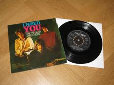 Tumnagel för auktion "The Walker Brothers - I Need You UK  1: a Press 1966 EP Fint "