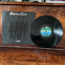 Tumnagel för auktion "Status Quo - Hello! Vinyl LP boogie rock"