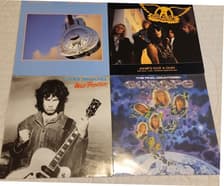 Tumnagel för auktion "4 LP. ROCK LOT. Dire Straits. Aerosmith. Gary Moore. Europe"