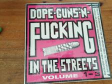 Tumnagel för auktion "V. A. - LP - Dope, guns and fucking in the streets Vol 1-3"