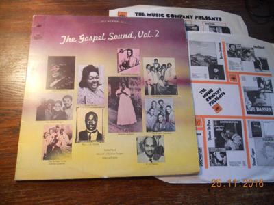 Tumnagel för auktion "V/A - THE GOSPEL SOUND Vol. 2, CBS dubbel-LP Holland 1972"