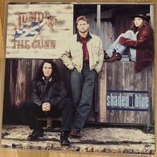 Tumnagel för auktion "JUMPIN' THE GUNN – Shades of Blue - LP - uk -93 - VPBLP 14 - blues rock"