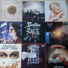 Tumnagel för auktion "Vinylpaket Rock/Hårdrock 9 st"