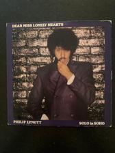 Tumnagel för auktion "Phil Lynott, Dear Miss Lonely Hearts, Singel från 1980"