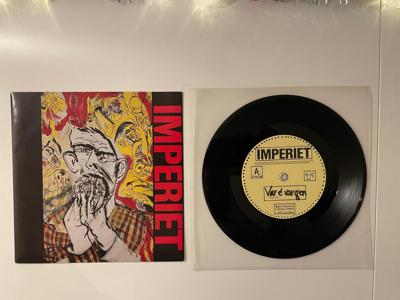 Tumnagel för auktion "Imperiet - Var e' vargen 7" vinylsingel TOPPSKICK MISTLUR 1986"