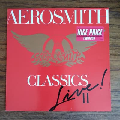 Tumnagel för auktion "Aerosmith - Classics live II HOL-87 Vg++/Vg+"