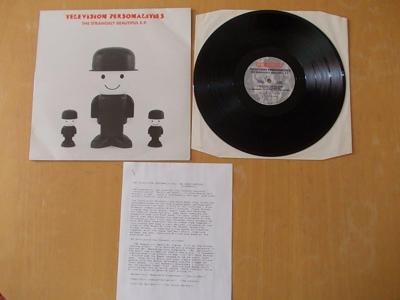Tumnagel för auktion "Television Personalities 12” EP; Diy Powerpop psychedelia – Insert promo"