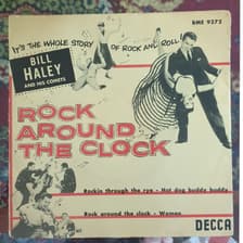 Tumnagel för auktion "Bill Haley and his comets, Rock around the clock, 1956, ep, 45,"