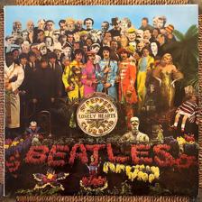 Tumnagel för auktion "THE BEATLES - Sgt Peppers lonely hearts club band. Uk LP."