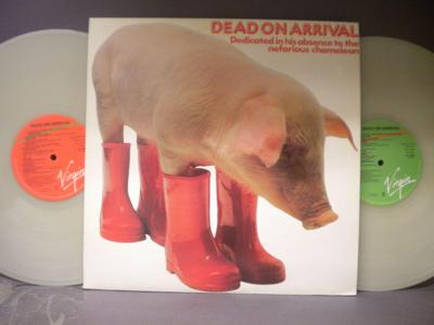 Tumnagel för auktion "DEAD ON ARRIVAL - V/A - POSTER - 2 X CREME LP"