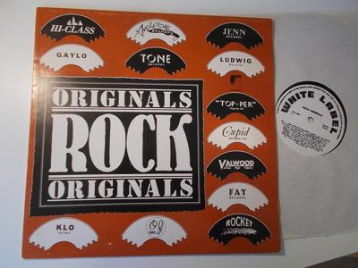 Tumnagel för auktion "V/A ROCK ORIGINALS, LP White Label NL 1982 Hi-Class Gaylo Tone Jenn Cupid Fay"