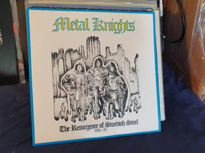 Tumnagel för auktion "V/A - Metal Knights - The Resurgence of Swedish Steel samlings-LP"