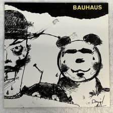 Tumnagel för auktion "BAUHAUS mask LP -81 UK BEGGARS BANQUET BEGA 29 **** GOTH ROCK ****"