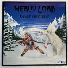 Tumnagel för auktion "HEAVY LOAD death and glory LP -82 Swe THUNDERLOAD TLP 822 *** w/ poster ***"