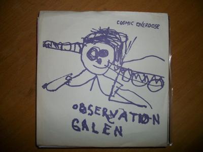 Tumnagel för auktion "Cosmic Overdose 7"; Swe DIY Electronic Post-Punk; Silence, "Observation Galen""