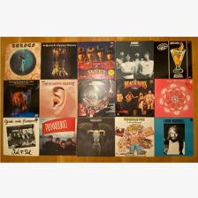 Tumnagel för auktion "Paket med 30 LP: Beatles, Sweet, CSNY, Heart, Progg, Rock, Glam"