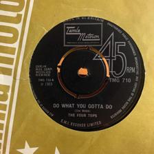 Tumnagel för auktion "FOUR TOPS Do What You Gotta Do 7" / '69 UK Tamla Press Soul Funk"