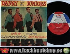 Tumnagel för auktion "DANNY & THE JUNIORS - AT THE HOP / SOMETIMES / ROCK AND ROLL IS HERE TO STAY"