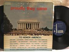 Tumnagel för auktion "PROUDLY THE CAME TO HONOR AMERICA - V/A - 2-LP"