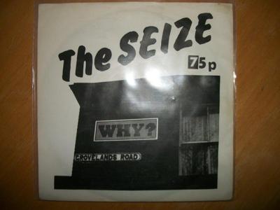 Tumnagel för auktion "the Seize 7"; UK kbd punk diy powerpop; privat press: "Why""