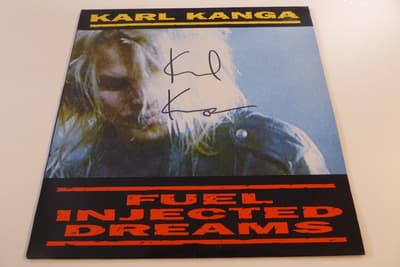 Tumnagel för auktion "KARL KANGA - SIGNERAD LP AUTOGRAF - "FUEL INJECTED DREAMS" - WILMER X - 1989!!!"