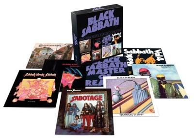 Tumnagel för auktion "BLACK SABBATH the vinyl collection 9xLP BOX + 7”single + book 2012 Wow! Sprängs!"