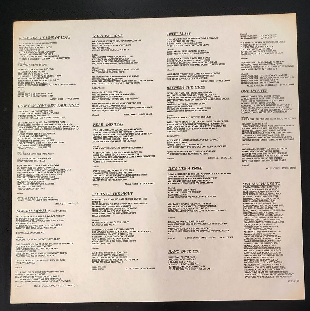 Concrete Jungle Wear and Tear (Vinyl 1988) (Hårdrock / Hair Metal