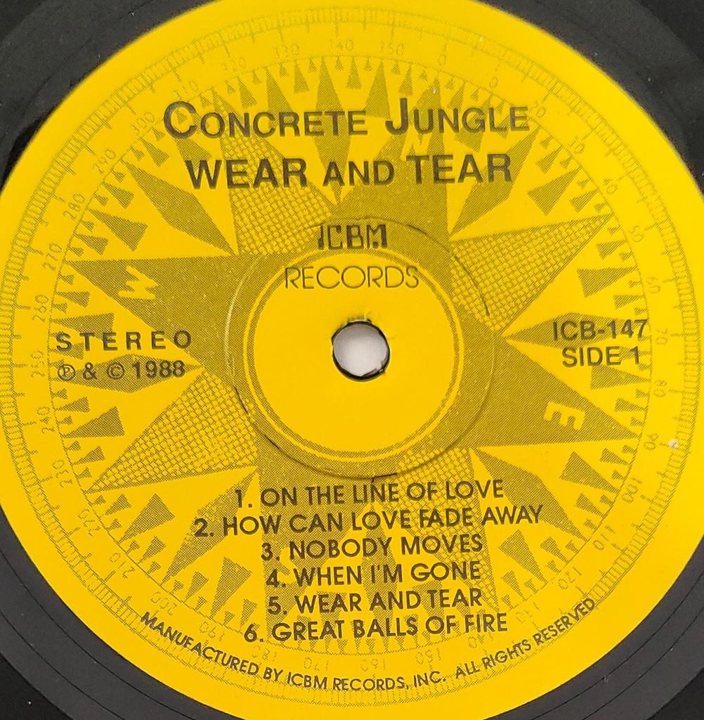 Concrete Jungle Wear and Tear (Vinyl 1988) (Hårdrock / Hair Metal