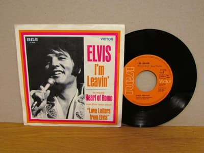Tumnagel för auktion "7" Elvis Presley - I´m Leavin` - Heart Of Rome -71 Ger"