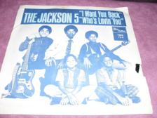 Tumnagel för auktion "Jackson 5 - I Want You Back / Who's Lovin' You ( svergie press"