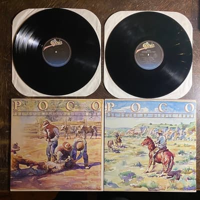 Tumnagel för auktion "POCO - Två US Pressade Album I Kanonskick! Country Prog-rock 2-LP"