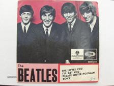 Tumnagel för auktion "The Beatles - She Loves You EP Vinyl Svensk Press GEOS 223 - RARITET"