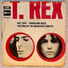 Tumnagel för auktion "T.REX - HOT LOVE. VINYL 7" SINGEL SVERIGE -71. ROCK / GLAM"