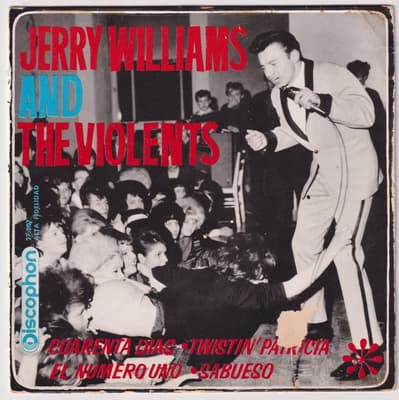 Tumnagel för auktion "JERRY WILLIAMS AND VIOLENTS - Forty Days EP Spanien"