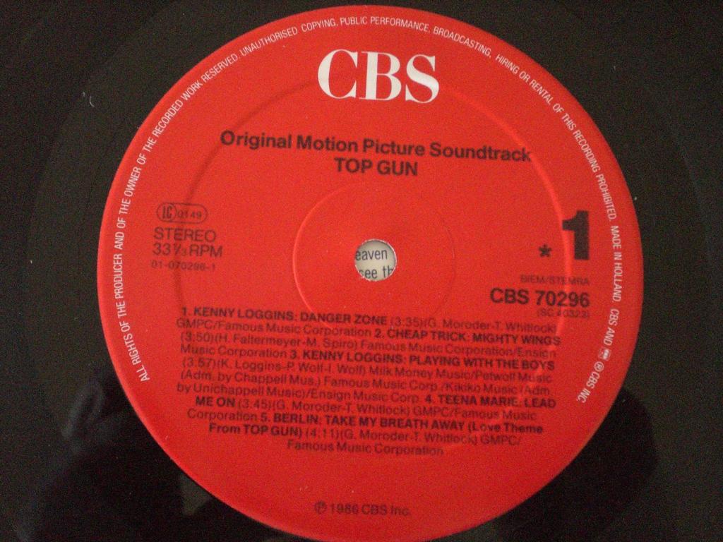 TOP GUN Soundtrack KLASSIKER [ EX ] Vinylkoll
