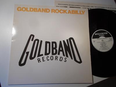 Tumnagel för auktion "V/A GOLDBAND ROCKABILLY, LP Rock & Country Sve '82 Johnny Jano Al Ferrier mfl"