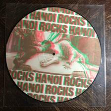 Tumnagel för auktion "HANOI ROCKS - Dont You Ever Leave Me 1984. UK press! RARE 3D PD. Garage. Punk"