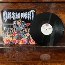 Tumnagel för auktion "Onslaught - Let There Be Rock 12” Vinyl Thrash Metal"