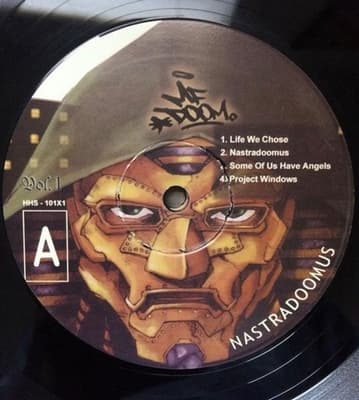 Tumnagel för auktion "MF Doom / Nas – Nastradoomus Ultra Rare Hip Hop Vinyl"