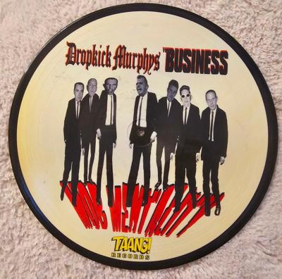 Tumnagel för auktion "DROPKICK MURPHYS/THE BUSINESS - MOB MENTALITY + 10 andra vinyl skivor 1 kr"